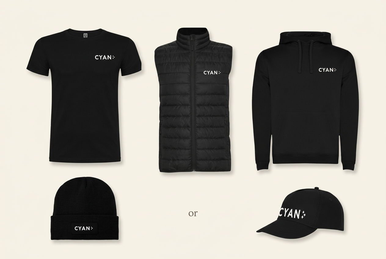 Larger Team Embroidered Pack: branded garments included in the workwear offer.